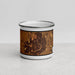 Front View Custom Sioux Falls South Dakota Map Enamel Mug in Ember