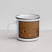 Left View Custom Sioux Falls South Dakota Map Enamel Mug in Ember