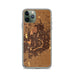 Custom Sioux Falls South Dakota Map Phone Case in Ember