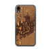 Custom Sioux Falls South Dakota Map Phone Case in Ember