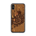 Custom Sioux Falls South Dakota Map Phone Case in Ember