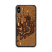 Custom Sioux Falls South Dakota Map Phone Case in Ember