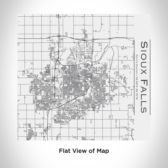 Rendered View of Sioux Falls South Dakota Map Engraving on 17oz Stainless Steel Insulated Tumbler in White