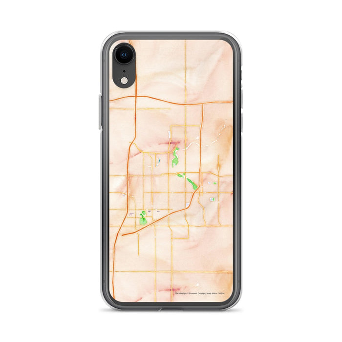 Custom Sioux Falls South Dakota Map Phone Case in Watercolor