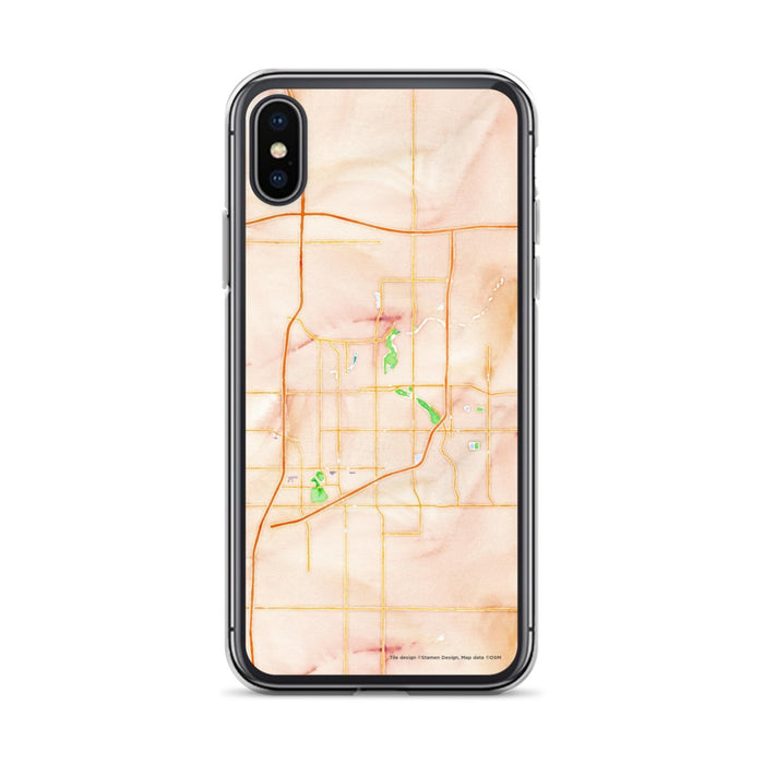 Custom Sioux Falls South Dakota Map Phone Case in Watercolor