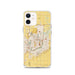 Custom Sioux Falls South Dakota Map iPhone 12 Phone Case in Woodblock