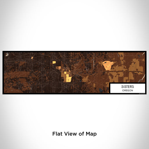 Flat View of Map Custom Sisters Oregon Map Enamel Mug in Ember
