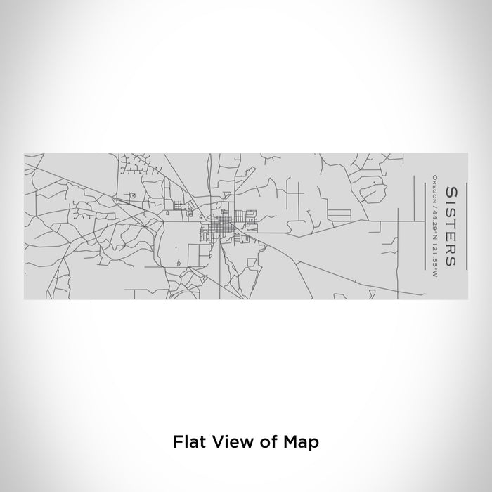 Rendered View of Sisters Oregon Map Engraving on 10oz Stainless Steel Insulated Cup with Sipping Lid