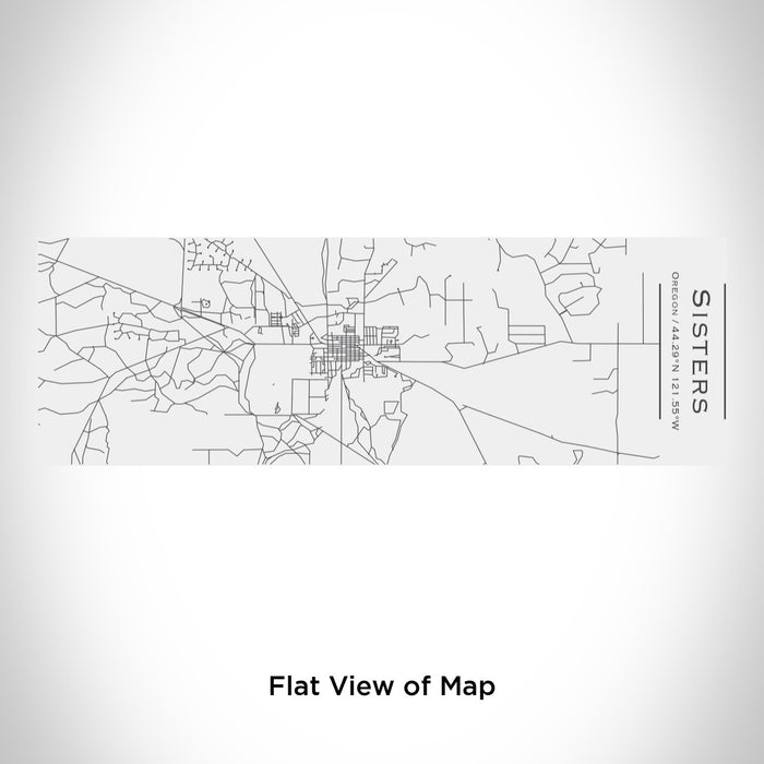 Rendered View of Sisters Oregon Map Engraving on 10oz Stainless Steel Insulated Cup with Sliding Lid in White