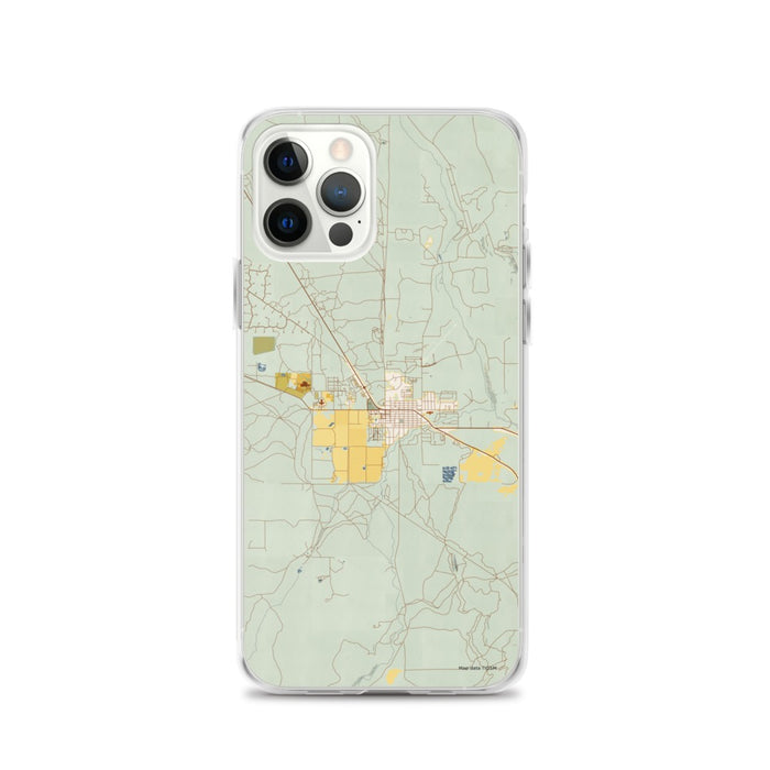 Custom Sisters Oregon Map iPhone 12 Pro Phone Case in Woodblock