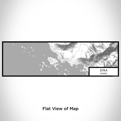 Flat View of Map Custom Sitka Alaska Map Enamel Mug in Classic