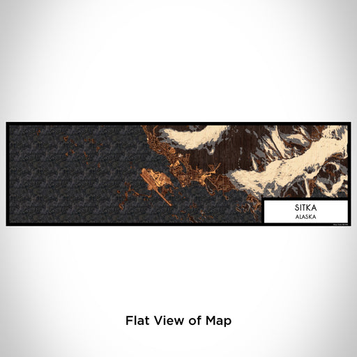 Flat View of Map Custom Sitka Alaska Map Enamel Mug in Ember