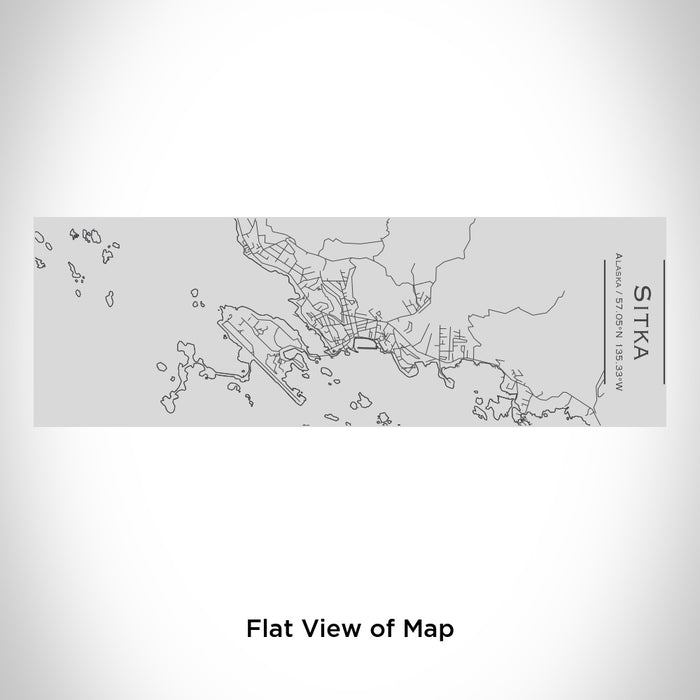 Rendered View of Sitka Alaska Map Engraving on 10oz Stainless Steel Insulated Cup with Sipping Lid