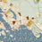 Sitka Alaska Map Print in Woodblock Style Zoomed In Close Up Showing Details