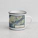 Right View Custom Sitka Alaska Map Enamel Mug in Woodblock