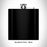 Rendered View of Custom Map Engraving on 6oz Stainless Steel Flask in Black - Back View