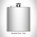 Rendered View of Custom Map Engraving on 6oz Hip Flask Front View