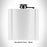 Rendered View of Custom Map Engraving on 6oz Stainless Steel Flask in White - Back View