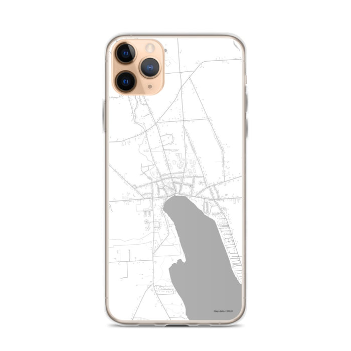Custom iPhone 11 Pro Max Skaneateles New York Map Phone Case in Classic