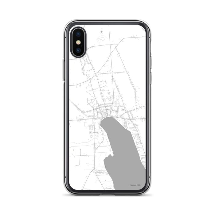Custom iPhone X/XS Skaneateles New York Map Phone Case in Classic