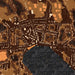 Skaneateles New York Map Print in Ember Style Zoomed In Close Up Showing Details