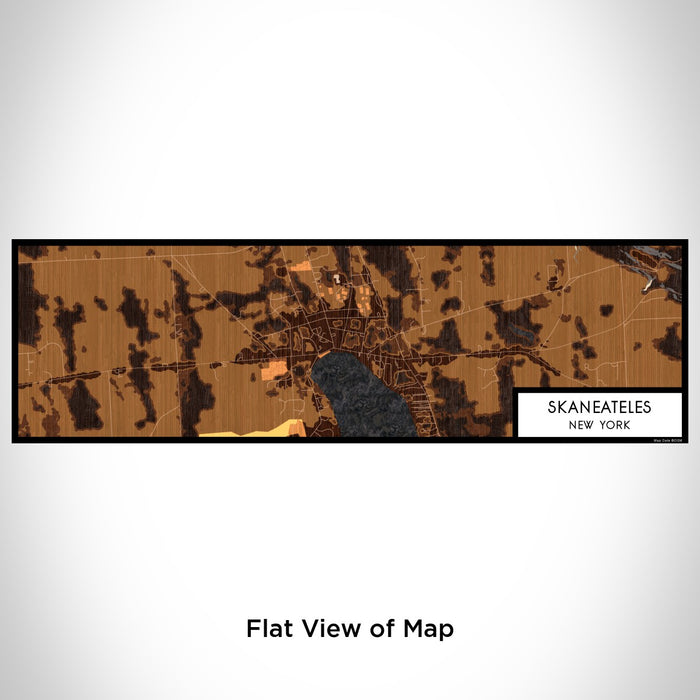Flat View of Map Custom Skaneateles New York Map Enamel Mug in Ember