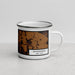 Right View Custom Skaneateles New York Map Enamel Mug in Ember