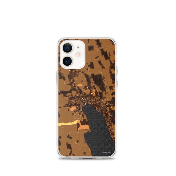 Custom iPhone 12 mini Skaneateles New York Map Phone Case in Ember