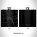 Rendered View of Skaneateles New York Map Engraving on 6oz Stainless Steel Flask in Black