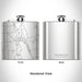 Rendered View of Skaneateles New York Map Engraving on 6oz Stainless Steel Flask