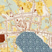 Skaneateles New York Map Print in Woodblock Style Zoomed In Close Up Showing Details