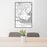 24x36 Skidaway Island Georgia Map Print Portrait Orientation in Classic Style Behind 2 Chairs Table and Potted Plant