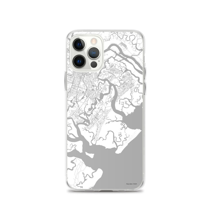 Custom iPhone 12 Pro Skidaway Island Georgia Map Phone Case in Classic