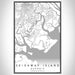 Skidaway Island Georgia Map Print Portrait Orientation in Classic Style With Shaded Background