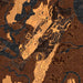 Skidaway Island Georgia Map Print in Ember Style Zoomed In Close Up Showing Details