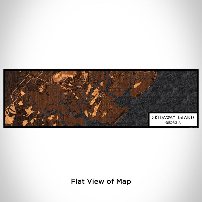 Flat View of Map Custom Skidaway Island Georgia Map Enamel Mug in Ember