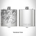 Rendered View of Skidaway Island Georgia Map Engraving on 6oz Stainless Steel Flask