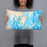 Person holding 20x12 Custom Skidaway Island Georgia Map Throw Pillow in Watercolor