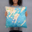 Person holding 18x18 Custom Skidaway Island Georgia Map Throw Pillow in Watercolor