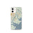 Custom iPhone 12 mini Skidaway Island Georgia Map Phone Case in Woodblock