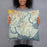 Person holding 18x18 Custom Skidaway Island Georgia Map Throw Pillow in Woodblock