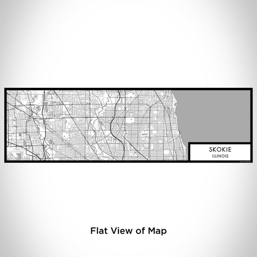 Flat View of Map Custom Skokie Illinois Map Enamel Mug in Classic