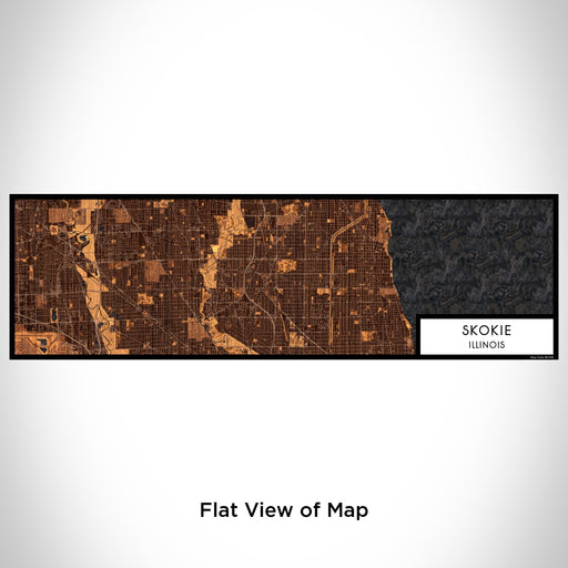 Flat View of Map Custom Skokie Illinois Map Enamel Mug in Ember