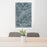 24x36 Smithfield North Carolina Map Print Portrait Orientation in Afternoon Style Behind 2 Chairs Table and Potted Plant