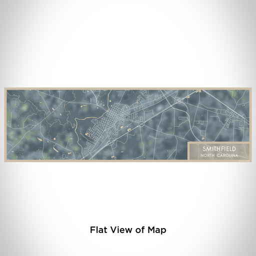 Flat View of Map Custom Smithfield North Carolina Map Enamel Mug in Afternoon