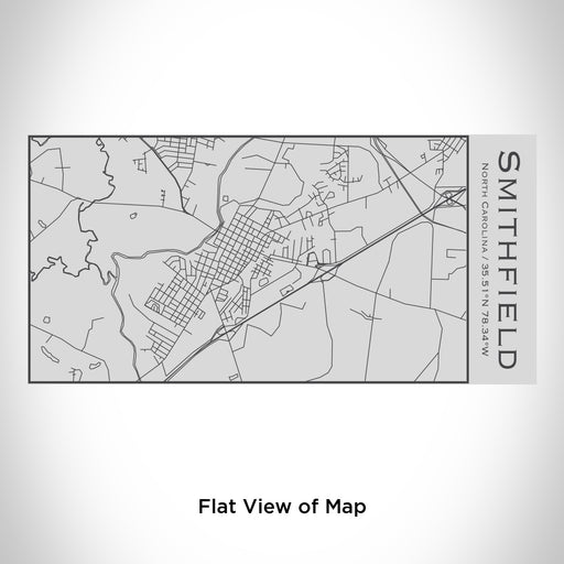 Rendered View of Smithfield North Carolina Map Engraving on 17oz Stainless Steel Insulated Cola Bottle