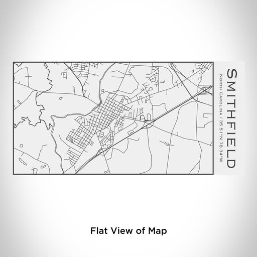 Rendered View of Smithfield North Carolina Map Engraving on 17oz Stainless Steel Insulated Cola Bottle in White
