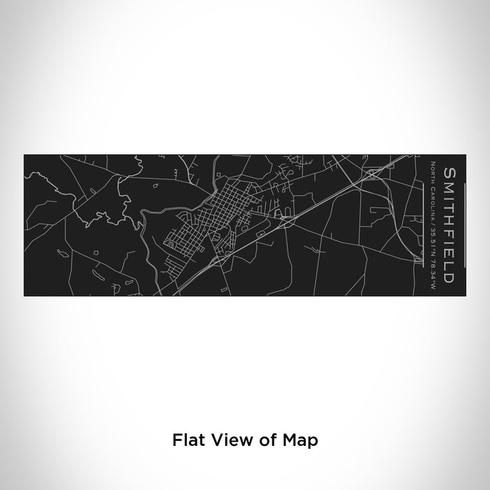 Rendered View of Smithfield North Carolina Map Engraving on 10oz Stainless Steel Insulated Cup with Sliding Lid in Black