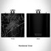 Rendered View of Smithfield North Carolina Map Engraving on 6oz Stainless Steel Flask in Black