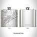 Rendered View of Smithfield North Carolina Map Engraving on 6oz Stainless Steel Flask